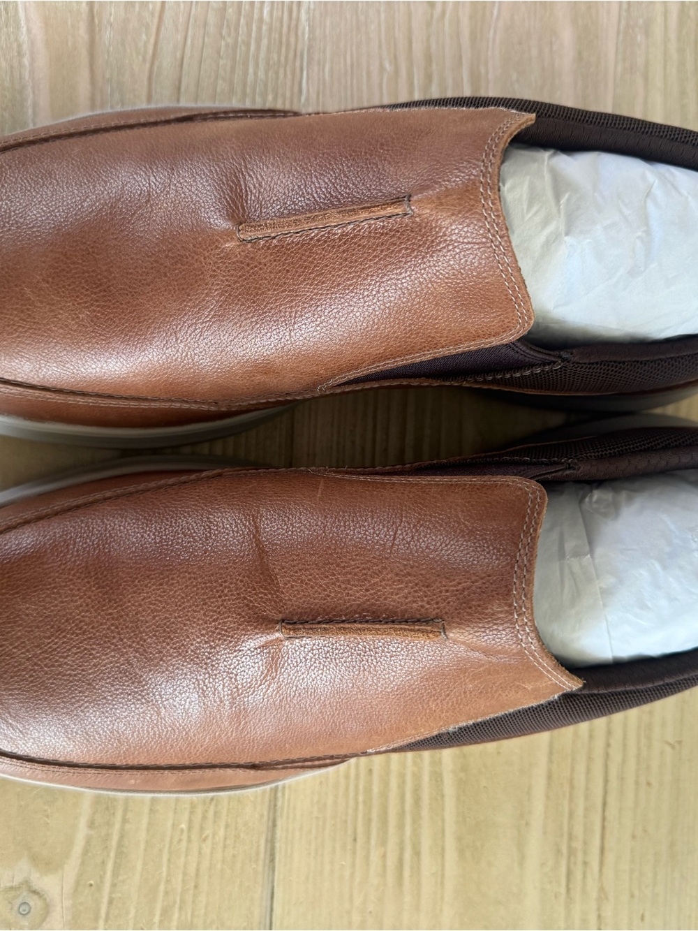 Clarks Men's Tan Brown Slip-On Leather Loafers